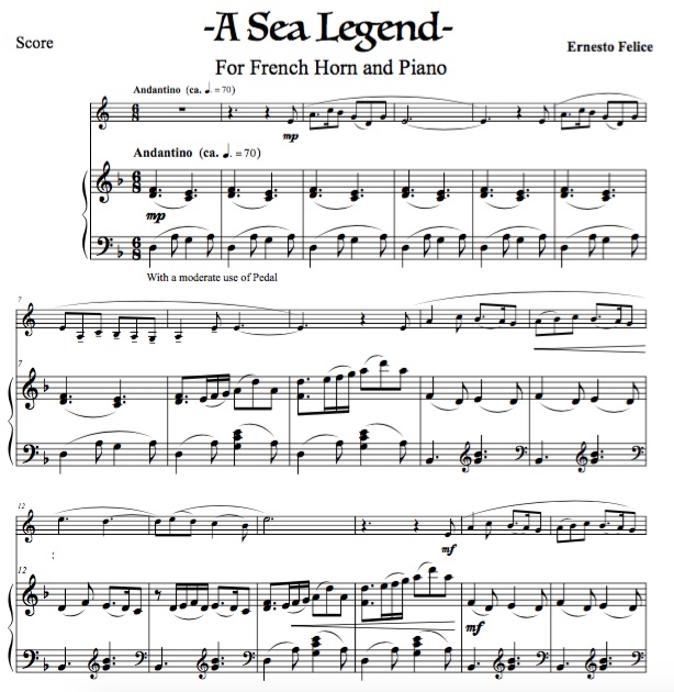 A Sea Legend for French Horn and Piano